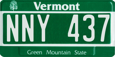 VT license plate NNY437