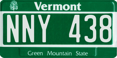 VT license plate NNY438