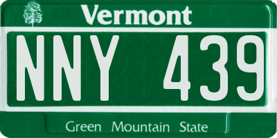 VT license plate NNY439
