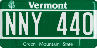 VT license plate NNY440