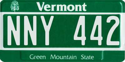 VT license plate NNY442