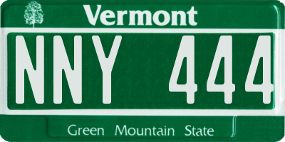 VT license plate NNY444
