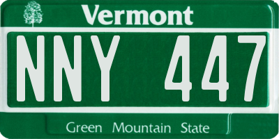 VT license plate NNY447