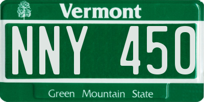 VT license plate NNY450