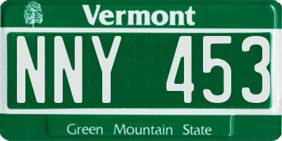VT license plate NNY453
