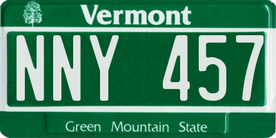 VT license plate NNY457