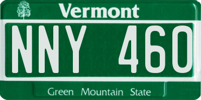 VT license plate NNY460