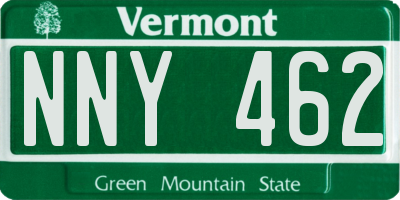 VT license plate NNY462