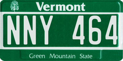 VT license plate NNY464