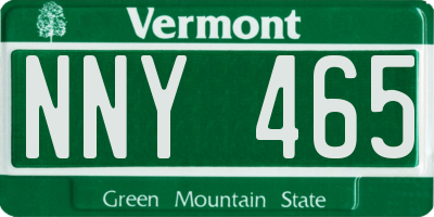 VT license plate NNY465
