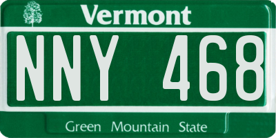 VT license plate NNY468