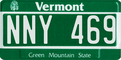 VT license plate NNY469