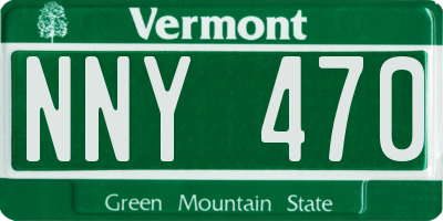 VT license plate NNY470