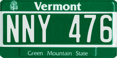 VT license plate NNY476