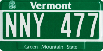 VT license plate NNY477
