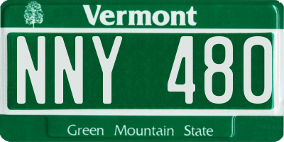 VT license plate NNY480
