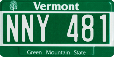 VT license plate NNY481