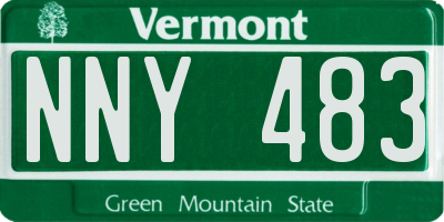 VT license plate NNY483