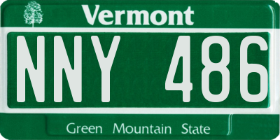 VT license plate NNY486