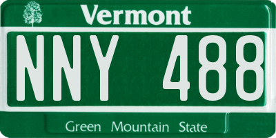 VT license plate NNY488