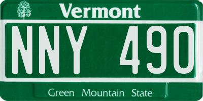 VT license plate NNY490