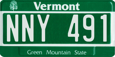 VT license plate NNY491