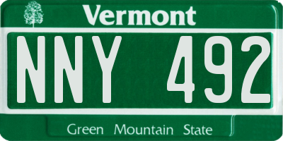 VT license plate NNY492