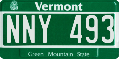 VT license plate NNY493