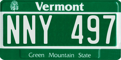 VT license plate NNY497
