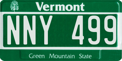 VT license plate NNY499