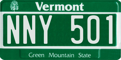 VT license plate NNY501