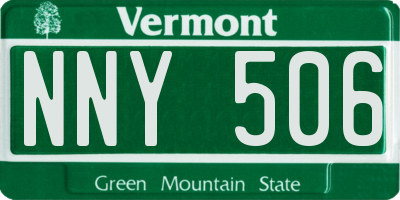 VT license plate NNY506