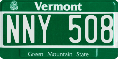 VT license plate NNY508