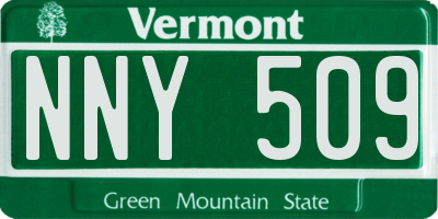 VT license plate NNY509