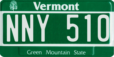 VT license plate NNY510