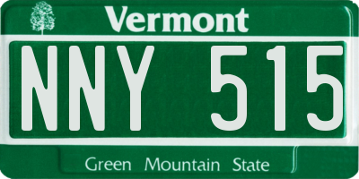 VT license plate NNY515