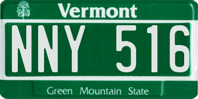 VT license plate NNY516
