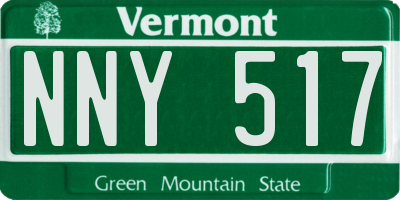 VT license plate NNY517