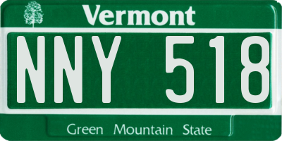 VT license plate NNY518