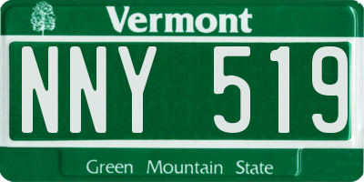 VT license plate NNY519
