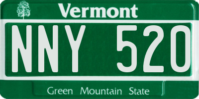 VT license plate NNY520
