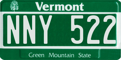 VT license plate NNY522