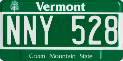VT license plate NNY528