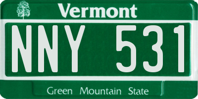 VT license plate NNY531