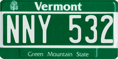 VT license plate NNY532