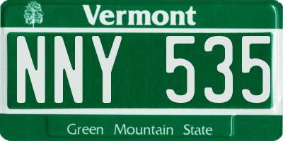 VT license plate NNY535