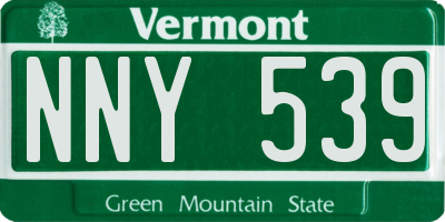 VT license plate NNY539