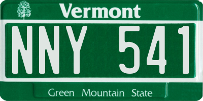 VT license plate NNY541