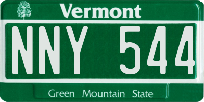 VT license plate NNY544