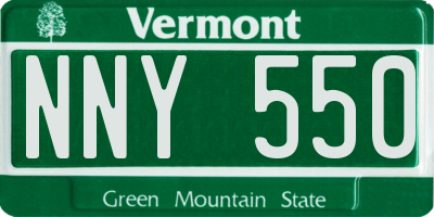 VT license plate NNY550